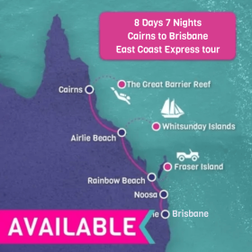 Cairns to Brisbane East Coast Self Guided Tour Package - 8 Days & 7 Nights