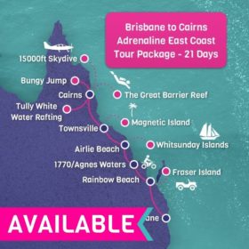 Brisbane to Cairns Adrenaline East Coast Tour Package - 21 Days