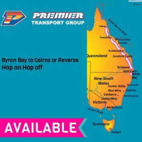 Premier Byron Bay to Cairns or Reverse Hop on Hop off Bus Pass