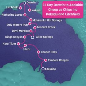 13 Day Darwin to Adelaide Cheap as Chips incl. Kakadu and Litchfield National Parks