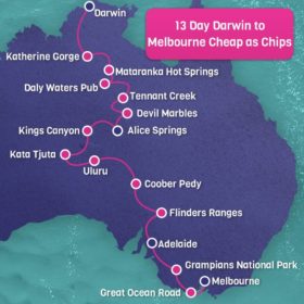 13 day Darwin to Melbourne Cheap as Chips