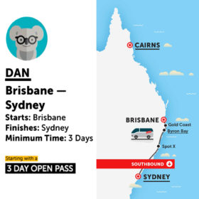Stray Australia Dan Bus Pass Brisbane to Sydney