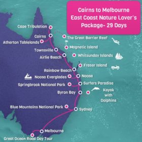 Cairns to Melbourne East Coast Nature Lover's Package - 29 days
