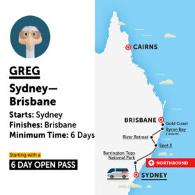Stray Australia Greg Sydney to Brisbane Bus Pass