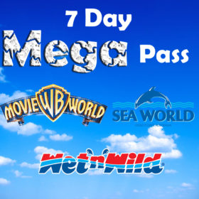 Movie World, Wet and Wild and Sea World 7 day Mega Pass!