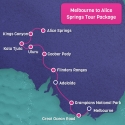 Melbourne to Alice Springs Map