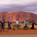 Jump photo at Uluru