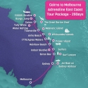 Cairns to Melbourne Adenaline Tour Map