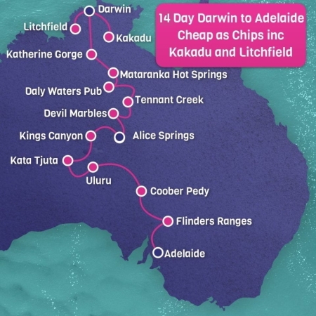 14 day darwin to Adelaide tour