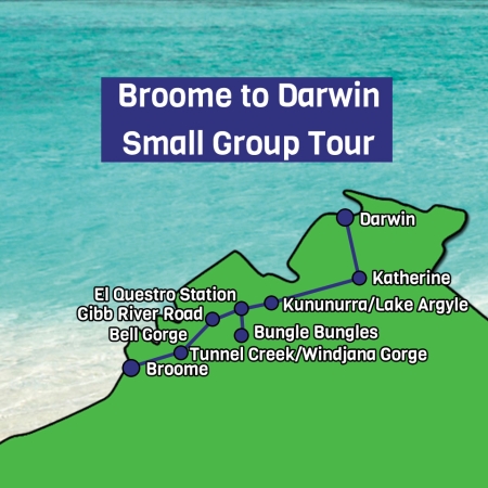 Broome to Darwin Map